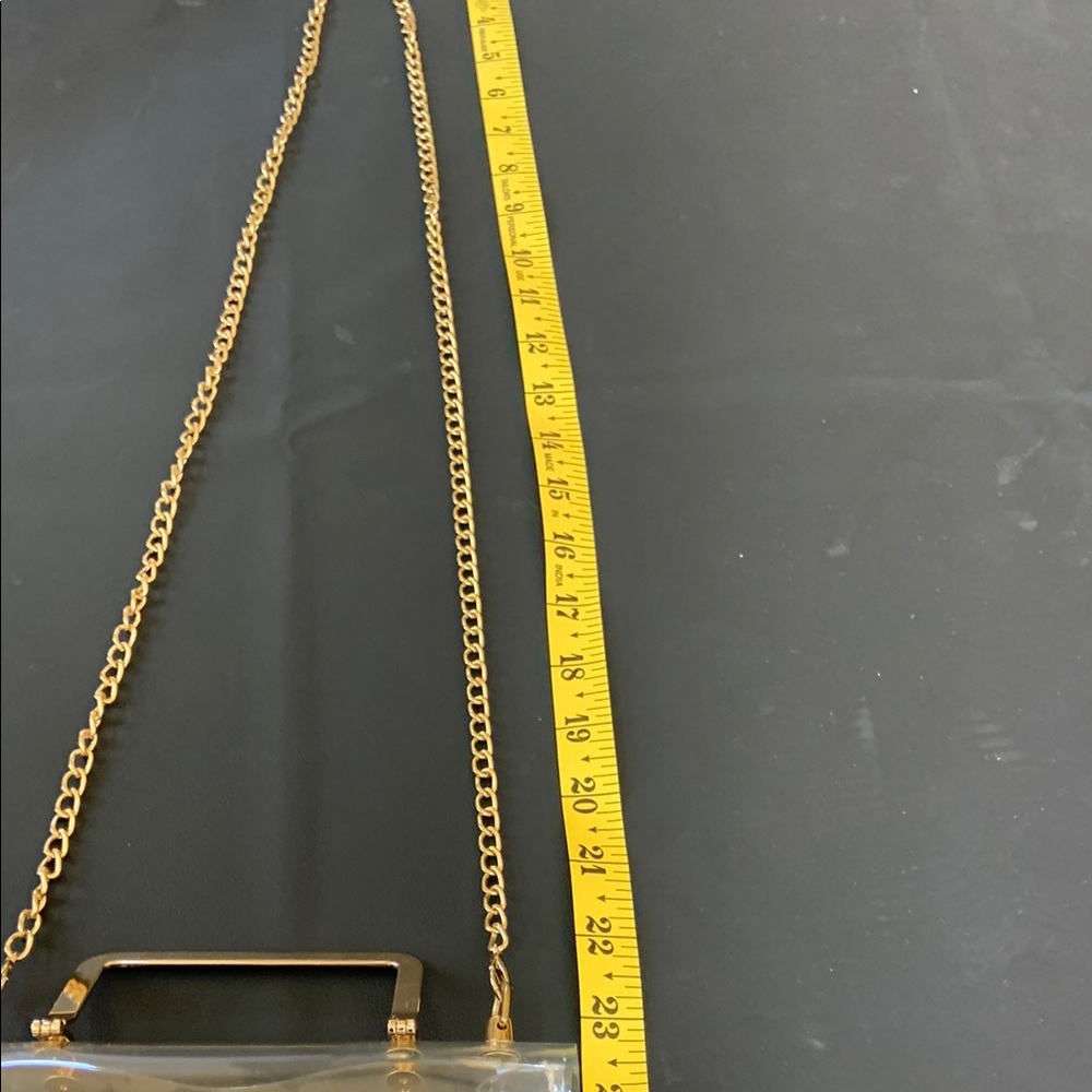 Sam Forever Clear Acrylic Box Bag Gold Handle Chain Strap Evening Purse - Picture 8 of 10